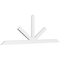 Ekena Millwork Saratoga Architectural Grade PVC Gable Bracket, 96"W x 32"H x 2"D x 4"F, 8/12 Pitch GBP096X32X0204SAR00 - alternate 1